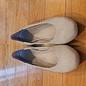 Rothy's square toe nude flats